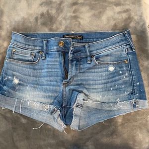 Abercrombie light denim jean shorts!